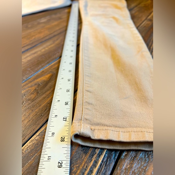 Joe’s Jeans Mid Rise Stretch Skinny Jeans Tan color. 28” Waist / 28” Inseam - Picture 4 of 8